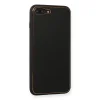 İphone 7 Plus Kılıf Coco Deri Silikon Kapak - Siyah