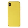 İphone Xs Max Kılıf Coco Deri Silikon Kapak - Sarı