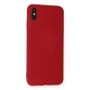 İphone Xs Max Kılıf Nano İçi Kadife Silikon - Kırmızı