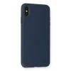 İphone Xs Max Kılıf Nano İçi Kadife Silikon - Lacivert