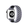 Apple Watch 38mm Ayarlı Delikli Silikon Kordon (saat Değildir) - Gri-siyah