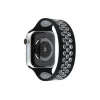 Apple Watch 38mm Ayarlı Delikli Silikon Kordon (saat Değildir) - Siyah-gri