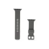 Apple Watch 38mm Kr408 Çizgili Silikon Kordon (saat Değildir) - Koyu Gri