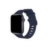 Apple Watch 38mm Kr408 Çizgili Silikon Kordon (saat Değildir) - Lacivert