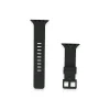 Apple Watch 38mm Kr408 Çizgili Silikon Kordon (saat Değildir) - Siyah