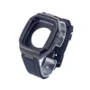 Apple Watch 45mm Kr402 Metal Kasa Silikon Kordon (saat Değildir) - Siyah