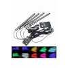 Araç İçi Ayak Altı 12li Şerit Led Işık Uzaktan Kumandalı RGB Işıklı Ses ve Müziğe Duyarlı