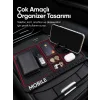 Araç İçi Kaydırmaz Organizer Mat Telefon Standlı Çok Amaçlı Konsol Düzenleyici