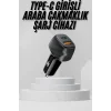 Araç İçi Şarj Cihazı 38W Güç Kapasiteli Type-C Girişli Araba Çakmaklık
