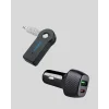AUX Bluetooth Adaptör ve 38W Hızlı Araç Şarj Cihazı Seti