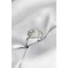 Ay Yıldız Model Gümüş Renk Zirkon Taşlı Kadın Yüzük