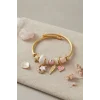 Ay Yıldız ve Kalp Model Pembe Charmlı Kadın Bileklik