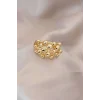 Ayarlamalı Gold Renk Metal Bombeli Boluncuk Model Yüzük