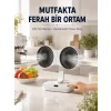 Ayarlanabilir Çift Fan Başlıklı Şarjlı Masa Vantilatörü