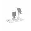 Ayarlanabilir Ergonomik Katlanabilir Masaüstü Telefon Tutucu Beyaz