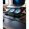Ayarlanabilir Laptop Soğutucu Çift Fan RGB Işıklı Sessiz Çalışan