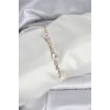 Baget Zirkon Taşlı Çiçek Model Gold Renk Asansörlü Kadın Bileklik