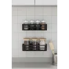 Banyo Duş Rafı 2li Yapışkanlı Ve Deliksiz Duş Organizer Suya Dayanıklı Siyah Raf