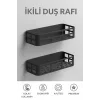 Banyo Düzenleyici Şampuanlık Sabunluk 2 Li Set Lamalı Güçlü Kaliteli Yapışkanlı Duş Rafı Organizer