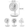 BEYAZ 12 INC EV - OFİS KOMPAKT - SESSİZ - İKİ KADEME MASAÜSTÜ VANTİLATÖR SF-7703 (5047)