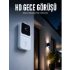 Beyaz Akıllı Güvenlik Kapı Zili | Telefon Kontrollü Wi-Fi Görüntülü Kapı Zili