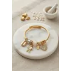 Beyaz Balık Model Gold Renk Charmlı Bileklik