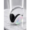 Beyaz Bluetooth 5.0 Mikrofonlu Kablosuz Kulak Üstü Kulaklık RGB Işıklı Type-C Şarjlı