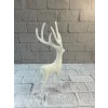 Beyaz Dekoratif Geyik Figürü Şık Ev Aksesuarı