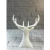 Beyaz Geyik Biblo 23 cm Dekoratif Modern Tasarım