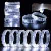 Beyaz-Gümüş Led Işıklı Baskı Yapılabilen Pilli Bileklik Bilezik 1,5 cm Genişlik