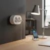 Beyaz İkili Sıva Üstü Dekoratif Topraklı Elektrik Prizi