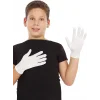 Beyaz Renk Çocuk Boy Likralı Pandomim Eldiveni (5047)