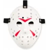Beyaz Renk Kırmızı Çizgili Tam Yüz Hokey Jason Maskesi Hannibal Maskesi