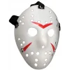 Beyaz Renk Kırmızı Çizgili Tam Yüz Hokey Jason Maskesi Hannibal Maskesi