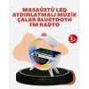 Bluetooth 5.0 Kablosuz Şarj Rampalı FM Radyo ve RGB Işıklı Hoparlör