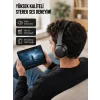 Bluetooth 5.0 Siyah Kablosuz Kulaklık 18 Saat Batarya Katlanabilir Tasarım Yeni Nesil