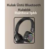 Bluetooth 5.3 Rainbow Işıklı Kulak Üstü Kablosuz Kulaklık