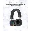 Bluetooth 5.3 Rainbow Işıklı Kulak Üstü Kablosuz Kulaklık Yeni Nesil