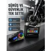Bluetooth 5.4 İntercom ve Alarmlı Disk Kilidi Seti Güçlü Ses ve Güvenlik