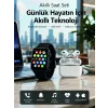Bluetooth Arama Özellikli Akıllı Saat Seti Kablosuz Kulaklık Hediyeli, Android & iOS Uyumlu