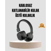 Bluetooth Kablosuz Kulak Üstü Kulaklık Katlanabilir Konforlu ve Şık Tasarımlı