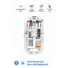 Bluetooth USB Çift Modlu Sessiz Mouse, Şeffaf Mıknatıslı Kapaklı, TypeC Şarjlı, DPI Ayarlı, Kablosuz 10m Çekim Mesafeli, Masaüstü Kısayol Tuşlu, Taşınabilir Şarjlı Mouse Beyaz