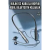 Boyun Askılı Bluetooth Kulaklık Uzun Şarj Süreli Dijital Göstergeli Kablolu