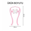 Boyun Bacak Ayak Bel Masaj Aleti Çok Fonksiyonlu Manuel 4 Tekerlekli - Pembe