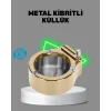 Çakmaklı Küllük Paslanmaz Metal Dayanıklı Tasarım