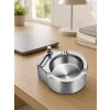 Çakmaklı Küllük Paslanmaz Metal Yuvarlak Tasarım