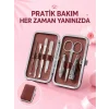 Çantalı 7 Parça Manikür Pedikür Seti Tırnak Makası Cımbız Törpü