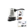 ÇELİK ELEKTRİKLİ CEZVE TÜRK KAHVE MAKİNESİ - 4FİNCAN=400ML KABLOSUZ KULLANIM- 360°DÖNER 600W MTF-002 (5047)