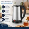 ÇELİK KETTLE SU ISITICISI KABLOSUZ KULLANIM 1.8LT 360 DERECE DÖNEBİLME OTOMATİK KAPANMA SK-8026 (5047)