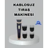 Çelik lı Unisex Şarjlı Tıraş Makinesi – Sessiz Motor, Kablosuz ve Ayarlanabilir
